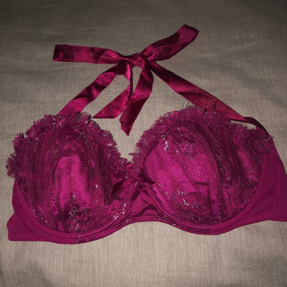 Fredricks Satin/Lace/Shimmer Bra Size Large